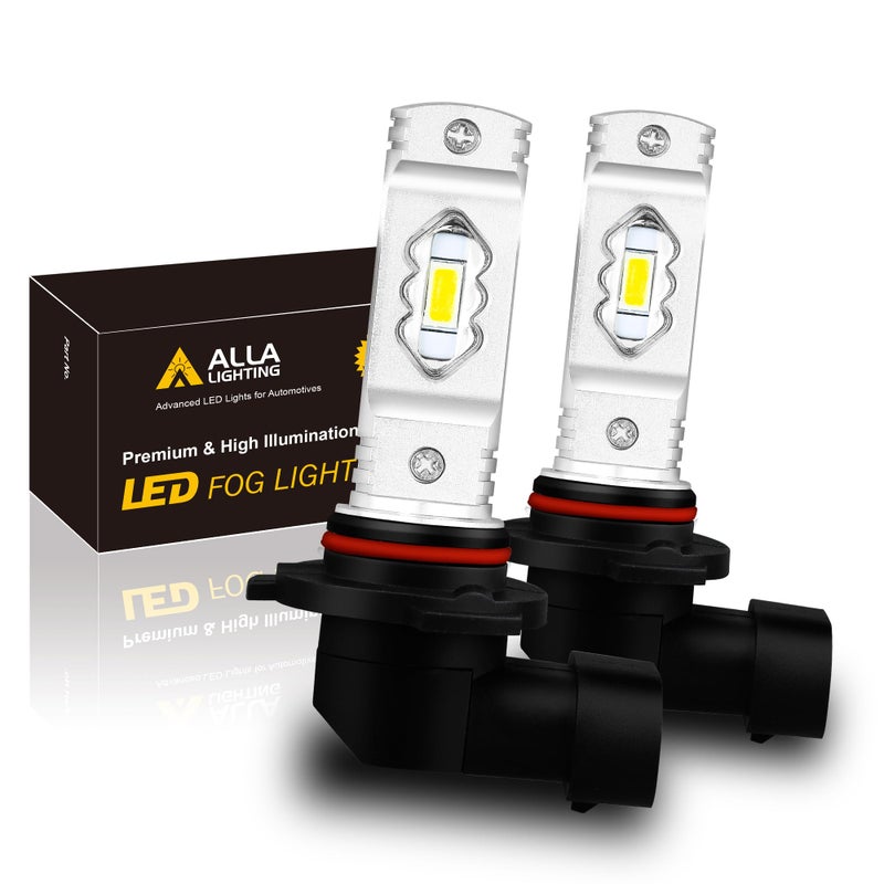 Alla Lighting 3800lm PY20D H10 9145 LED Fog Light Bulbs 9140, 6000K Xenon White Xtreme Super Bright ETI-56 SMD 12V Upgrade - Image 1